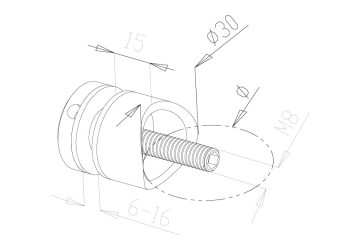 Glass Connectors - Model 4010 CAD Drawing